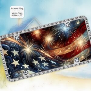 Patriotic Flag License Plate