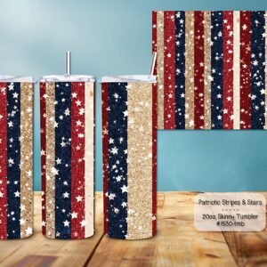 Dazzling Patriotic Stripes on Skinny Tumbler