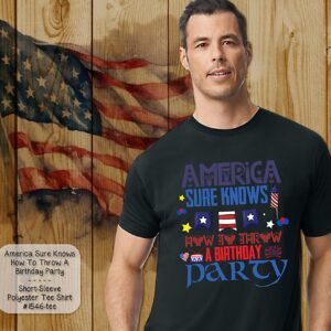 Beautiful America's Birthday Party Design on Short Sleeve Shirt