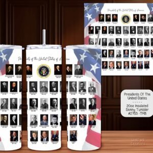 Stainless Steel Insulated Tumbler: Presidents of the USA