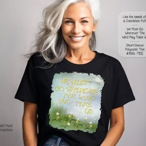 Unisex Short Sleeve Shirt with Dandelion Puff Design