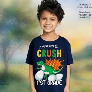 Stylish Youth Short Sleeve Shirt for 1st Grade Students