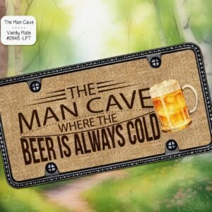 The Man Cave License Plate