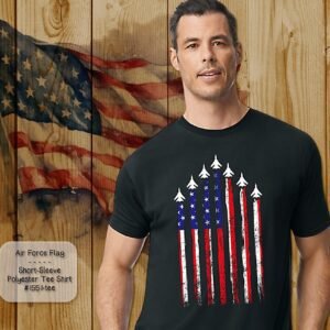 Beautiful Air Force Flag Design on Short Sleeve Shirt
