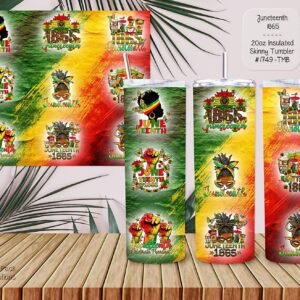 Beautiful Skinny Tumbler: Juneteenth