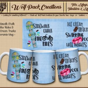 Beautiful Ceramic Mug featuring Summer Activities