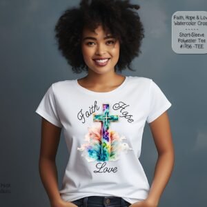 Beautiful Short Sleeve Shirt: Faith Hope Love