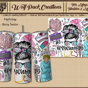 Beautiful Skinny Tumbler for Psychology Majors