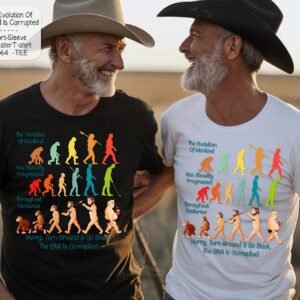 Unisex Polyester Short Sleeve Shirt: Evolution of Mankind