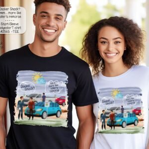 Unisex Polyester Short Sleeve Shirt: Sticker Shock?