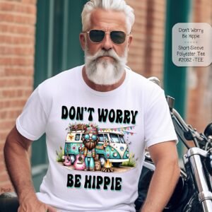 Stylish Unisex Short Sleeve Polyester Shirt for the Trendy Hippie