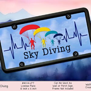 Sky Diving Adventure License Plate - Thrill Seeker's Vanity Plate