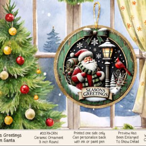 Santa Ornament: Festive Season's Greetings for Christmas Tree Decor