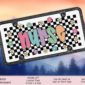 Nurse Vanity License Plate - Durable Aluminum Plate