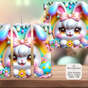 Easter Bunny Insulated Stainless Steel Tumbler - Keeps Drinks Cold & Cute