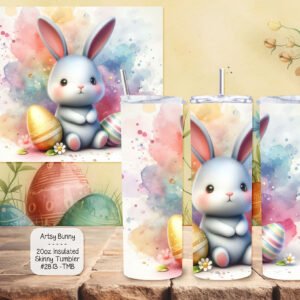 Easter Rabbit Insulated Tumbler - Stainless Steel Artsy Drink Cup