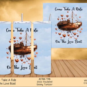 Valentine's Day Stainless Steel Tumbler, Vacuum Insulated, Love Cup