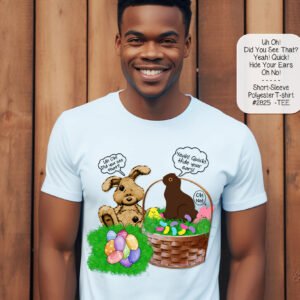 Easter Bunny Ears T-shirt - Polyester Short Sleeve for Rabbit Lovers