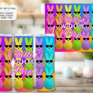 Easter Peeps Tumbler: Vacuum Insulated Stainless Steel Cup for Holiday