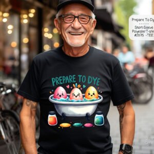 Easter Egg Painting T-Shirt - Short Sleeve Dye Polyester Tee