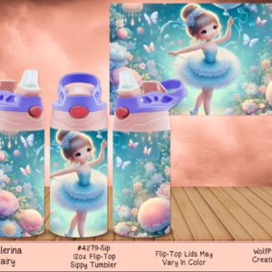 Kids Ballerina Sippy Tumbler 12oz - Vacuum Insulated Stainless Steel