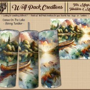 Beautiful Canoe on the Lake Skinny Tumbler