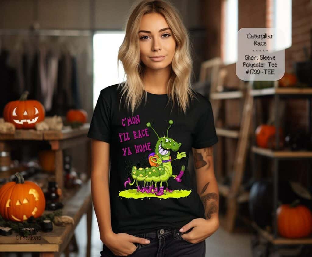 Adorable Shirt featuring a Caterpillar Race