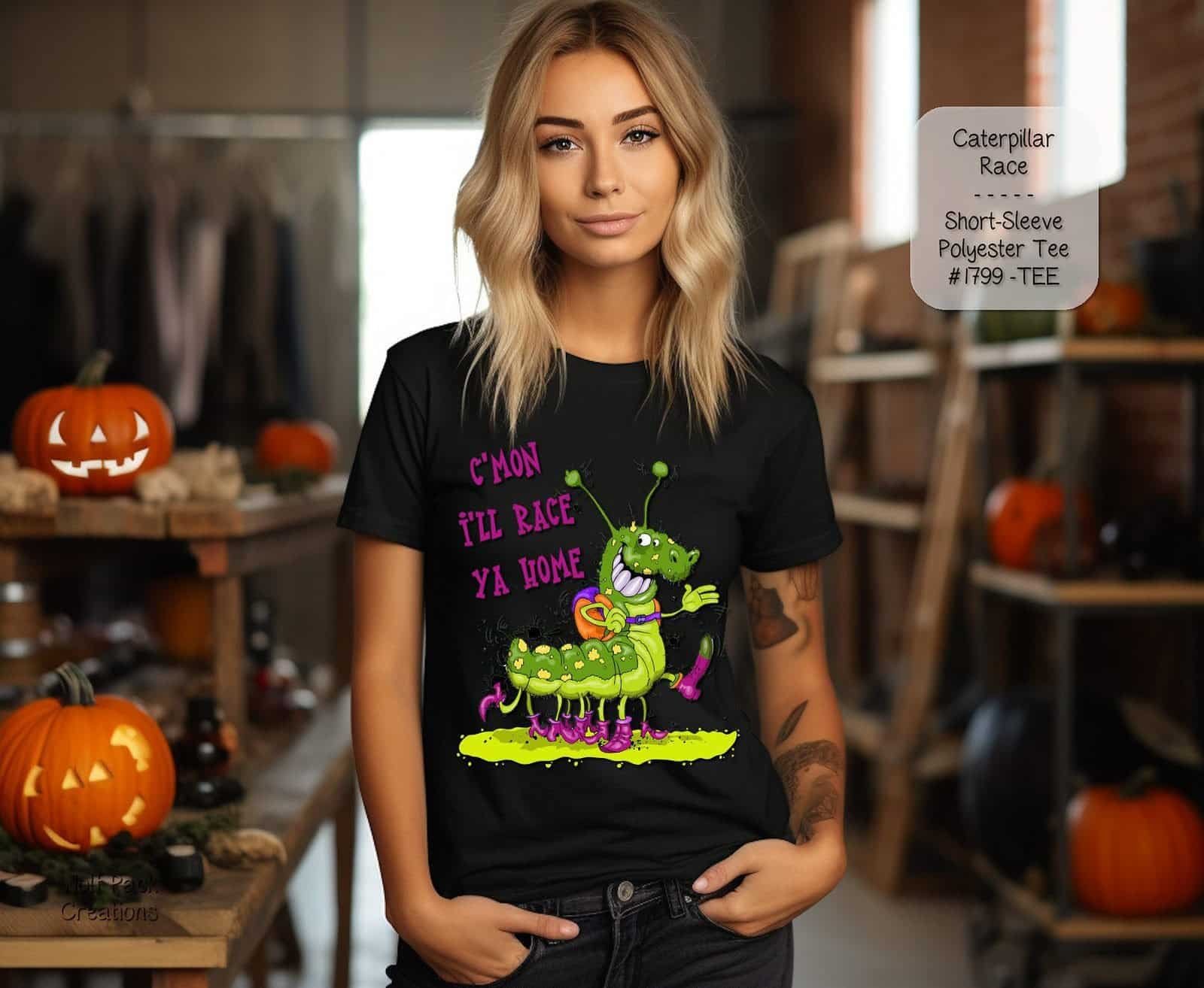 Adorable Shirt featuring a Caterpillar Race