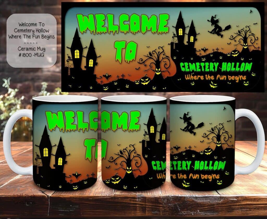 Beautiful Ceramic Mug featuring Cemetery Hollow