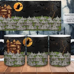 Explore Our Haunted Cemetery Ceramic Coffee Mugs
