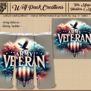 For the Love of Freedom Army Skinny Tumbler