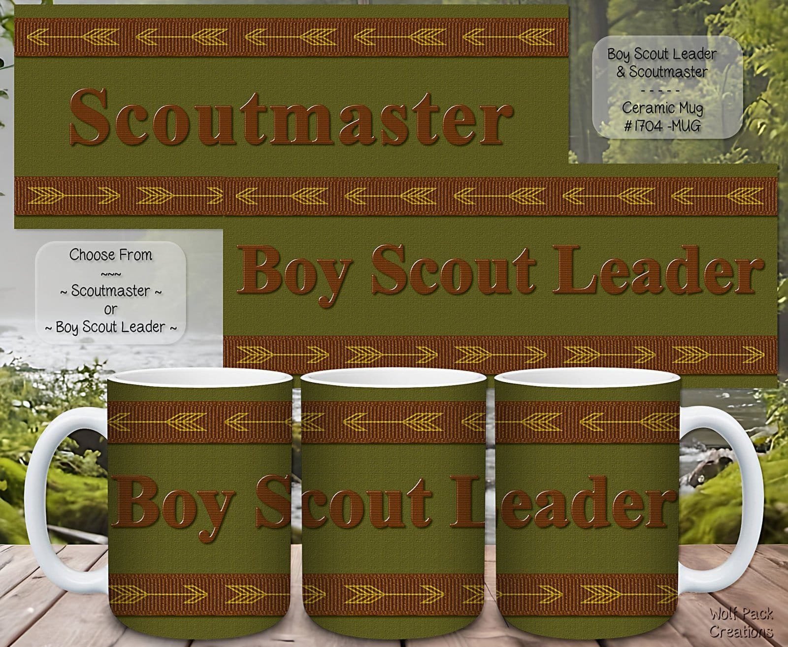 Personalizable Ceramic Mug: Boy Scouts Leaders