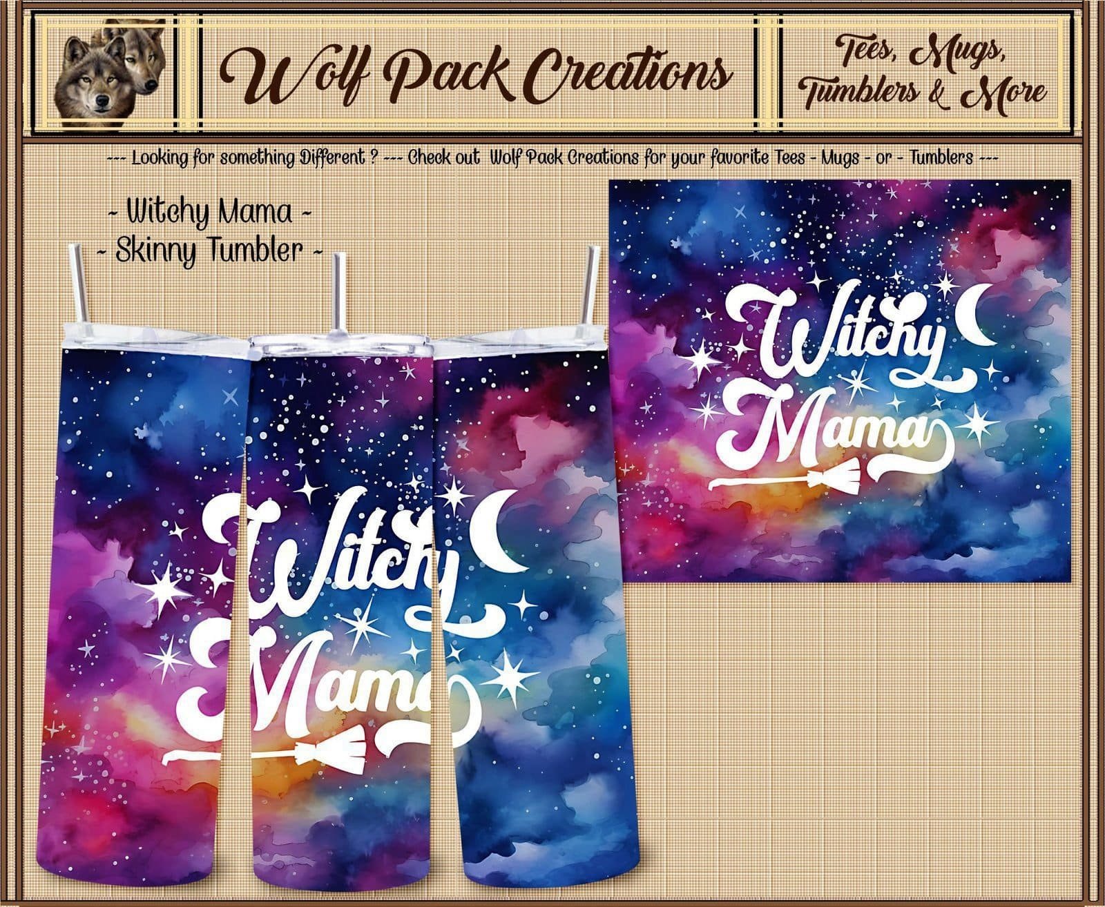 Beautiful Witchy Mama Tumbler