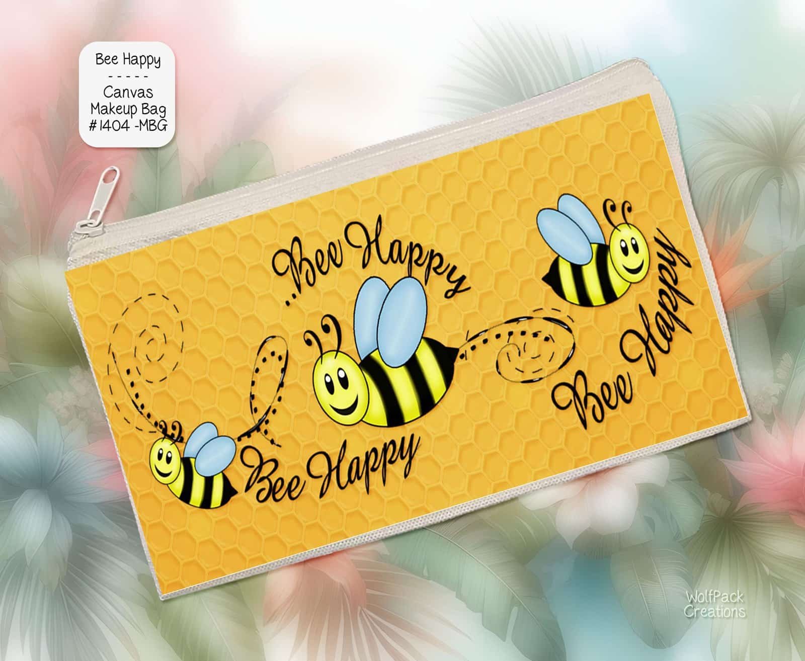 Bee Happy Zipper Pouch