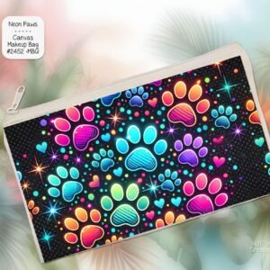 Neon Paws Zipper Pouch