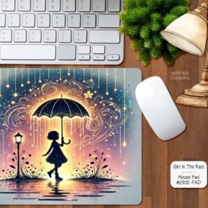 Girl in the Rain Mouse Pad