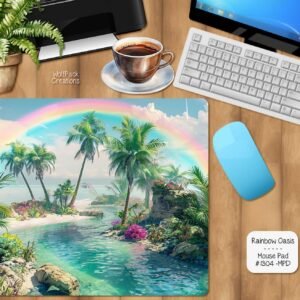 Rainbow Oasis Mouse Pad