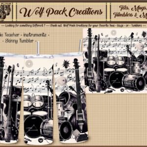 Awesome Skinny Tumbler for the Music Minded