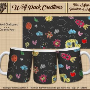 Beautiful Ceramic Mug: Scribbled Chalkboard