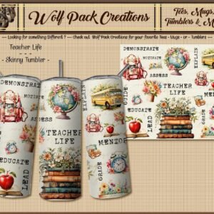 Beautiful Skinny Tumbler for Teachers