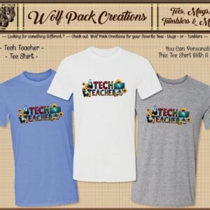 Stylish Modern Tech Teacher Shirt