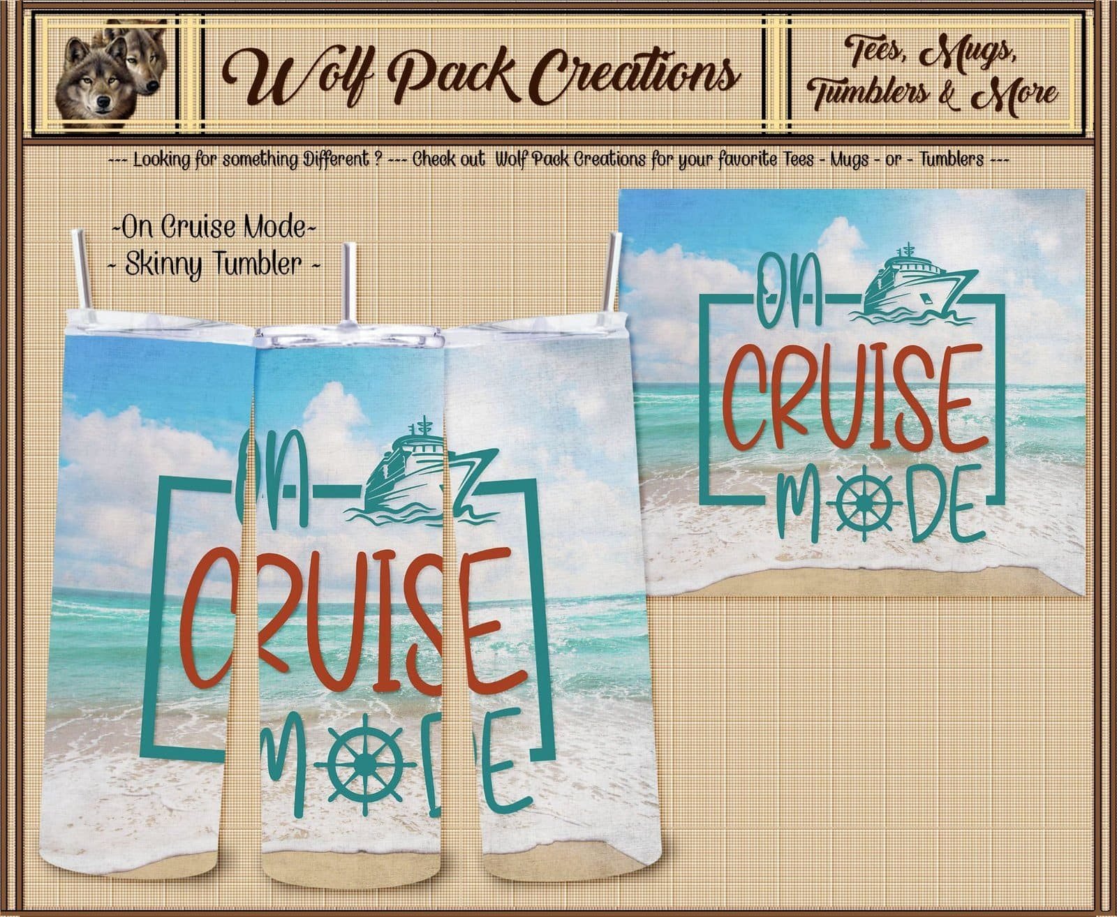 Beautiful Skinny Tumbler for those on Cruise Mode