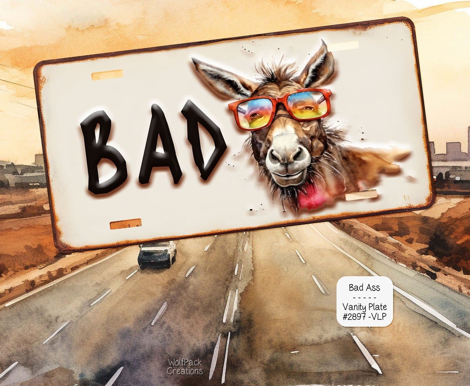 Bad Ass License Plate