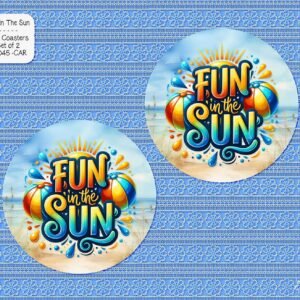 Beautiful Fun in the Sun Car Coasters