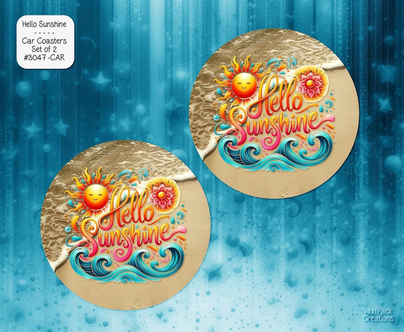 Hello Sunshine Car Coasters
