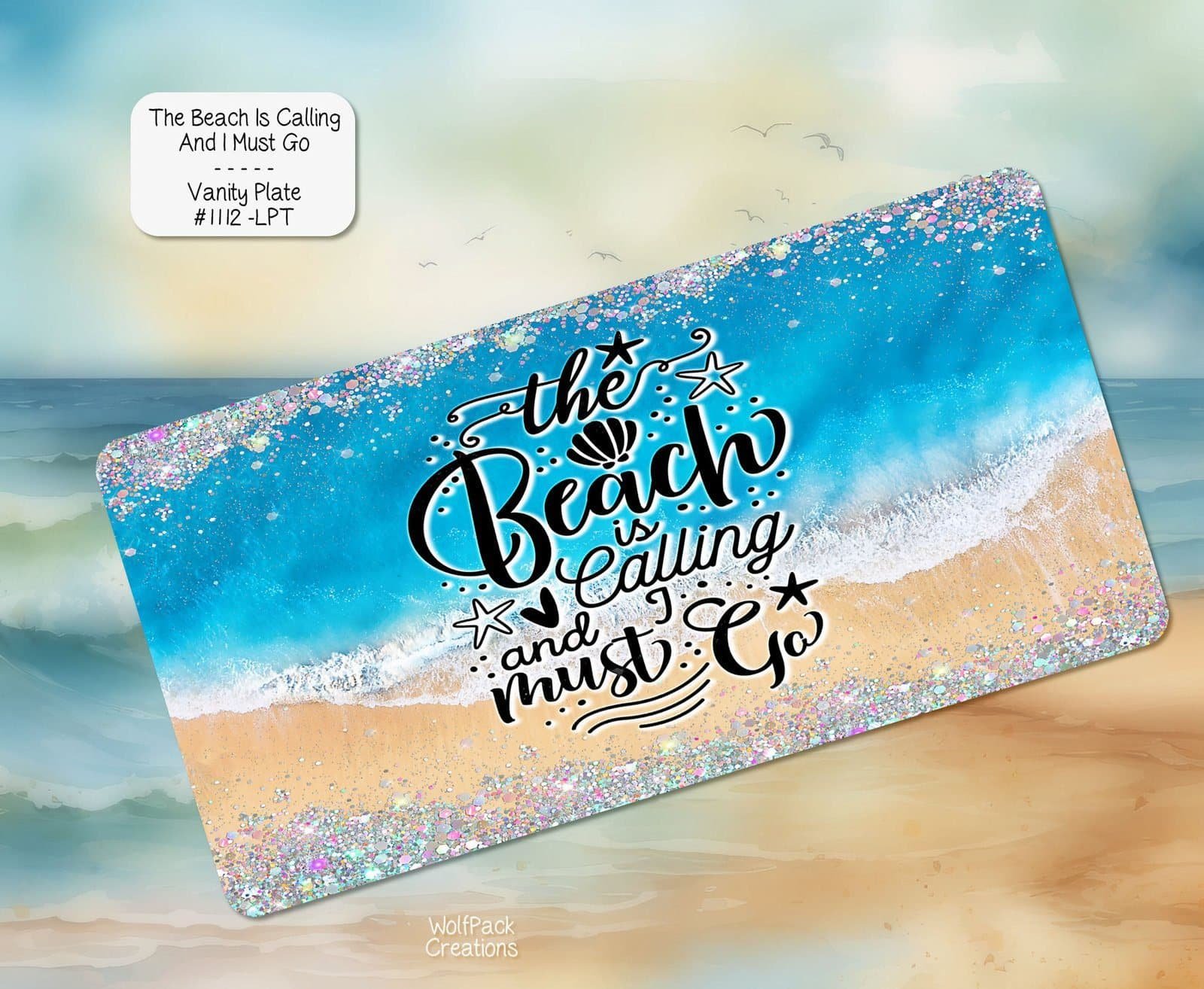 The Beach is Calling License Plate