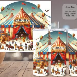 The Perfect Circus Fun Companion: 20-Ounce Stainless Steel Skinny Tumbler