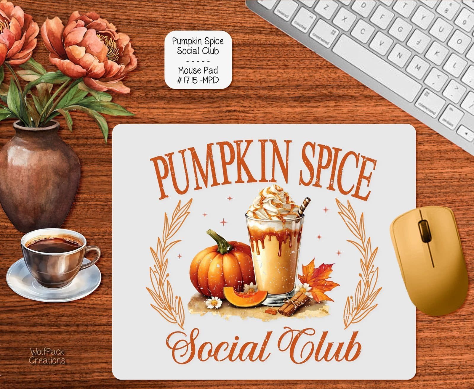 Elite Pumpkin Spice Social Club Mouse Pad