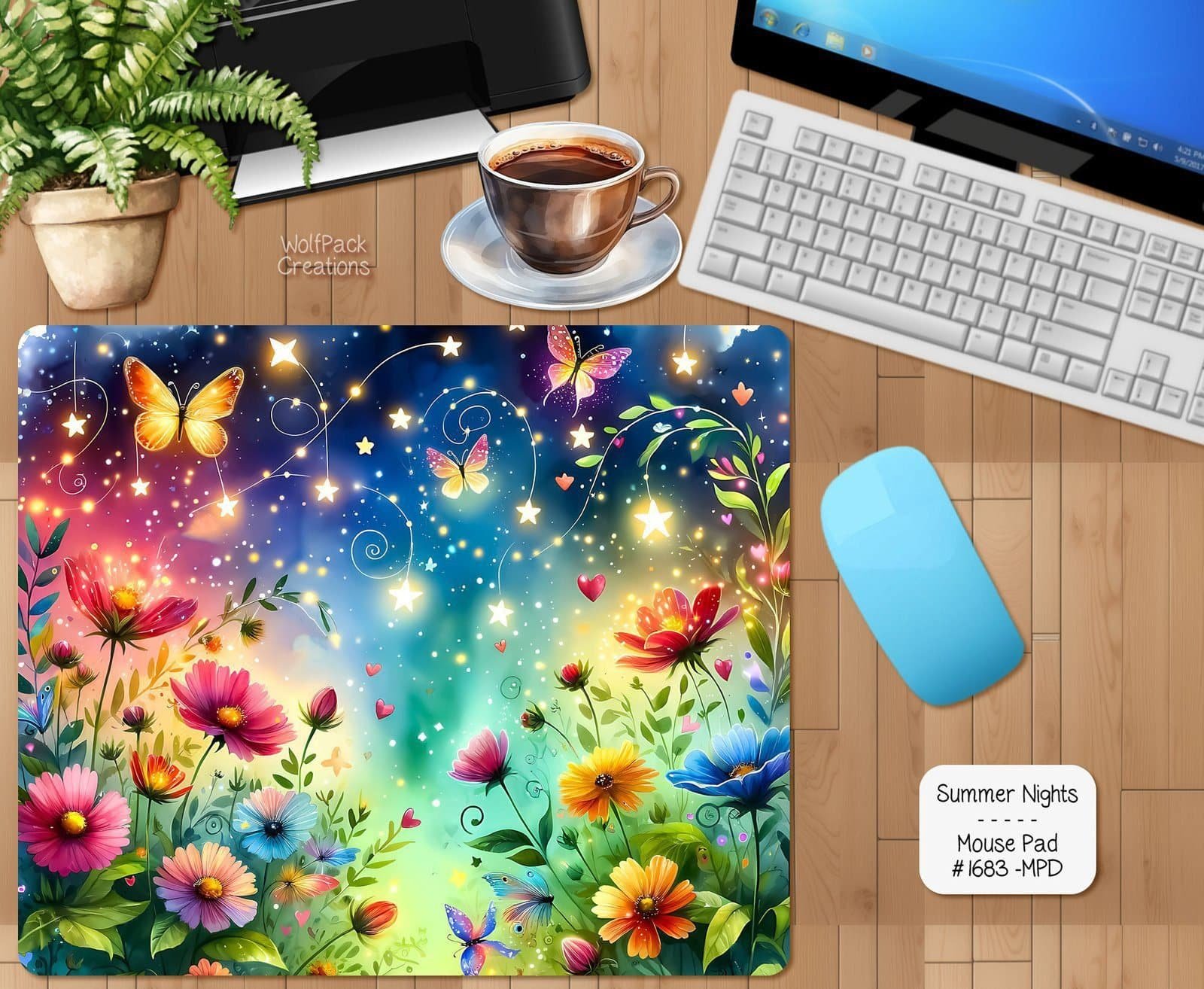 Vibrant Summer Nights Mouse Pad