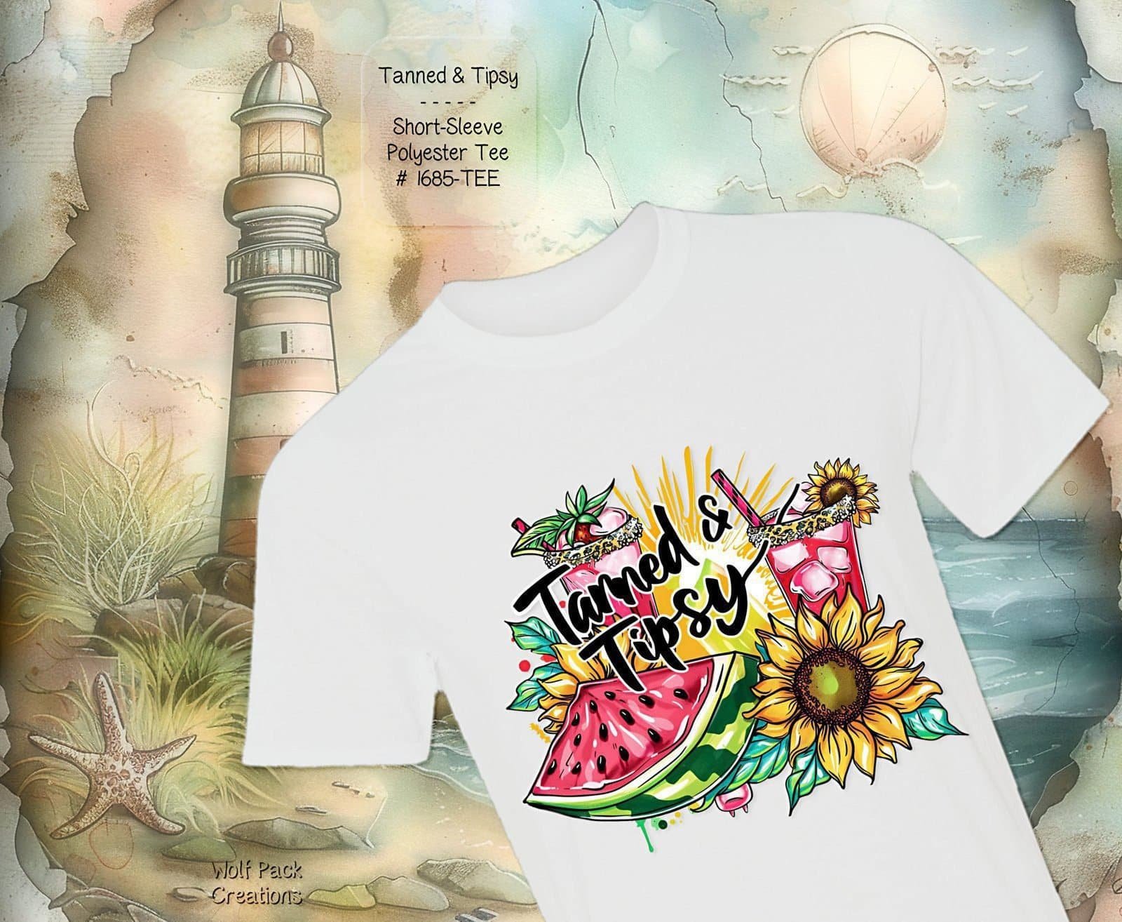 Beautiful Short Sleeve Shirt: Tanned & Tipsy